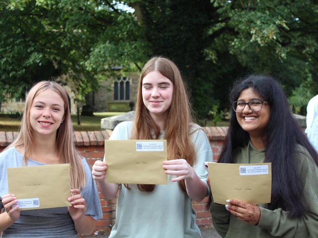 A good result - Tilly Taylor, Isabel Short and Aabha Sairam.