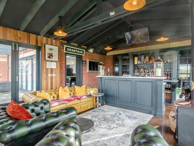 The bar room.