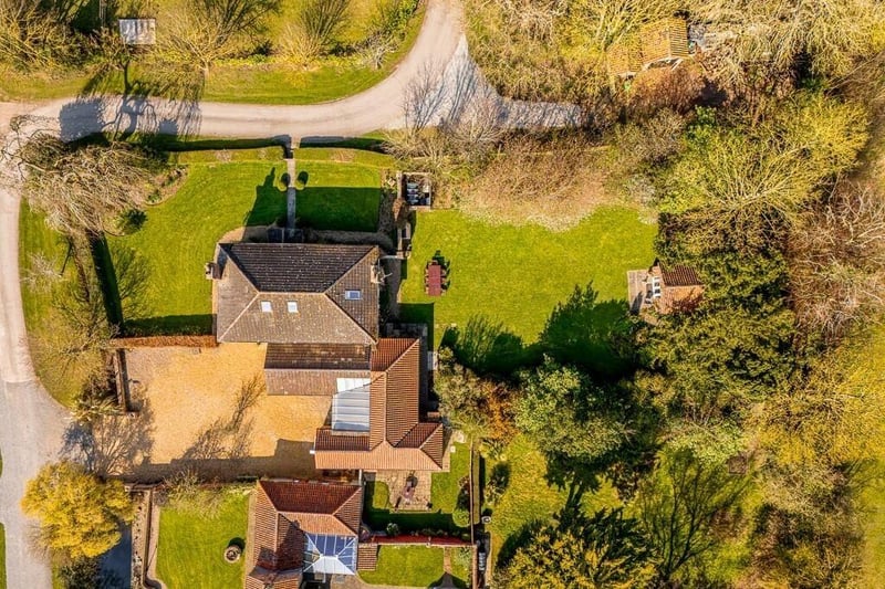 A bird's-eye view of the site.