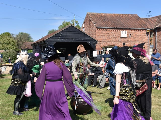 The Boston Dancing Witches entertain the crowds.