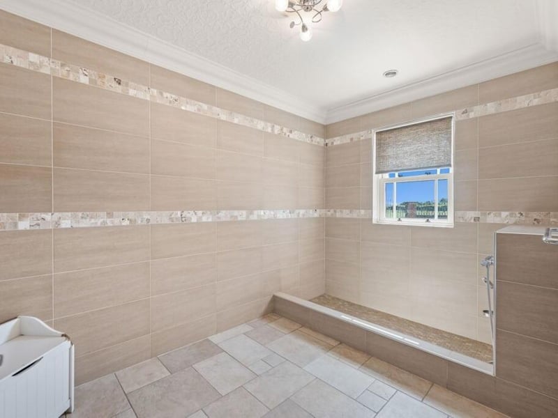 The wet room in the ground-floor annexe.
