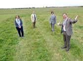 Pictured at the launch of the project are (from left)  Sue Bowser, MP Matt Warman, Cllr Tom Ashton and Neil Sanderson.