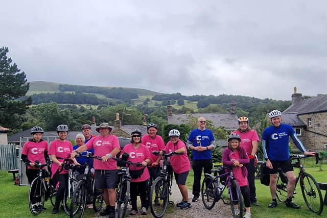 The Waggon and Horses team setting off from Hope in the Peak District.