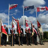 Flags flying at the official opening. Image: WLDC