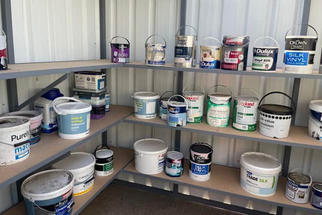 Stock in the new Sleaford Repaint Store. Photo: LCC
