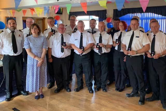 Lincolnshire Coastguards are honoured with the Queen's Platinum Jubilee medals.