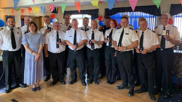 Lincolnshire Coastguards are honoured with the Queen's Platinum Jubilee medals.