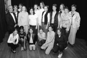Students from Boston High School about to take to the catwalk as models in a fashion show. The event was organised by the Boston High School Association as a fundraiser. The models, who wore high street fashions courtesy of New Look, are pictured with compere Steve Knox, chairman of the association.