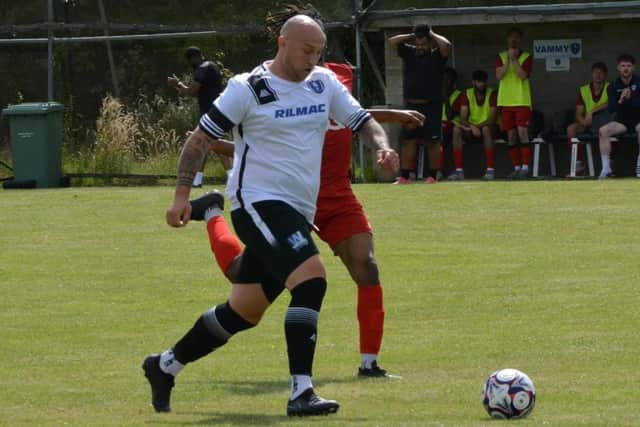 Daniel Trott in action on Saturday - missed crucial chance at 1-0.