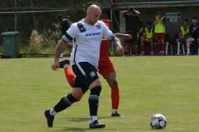 Daniel Trott in action on Saturday - missed crucial chance at 1-0.