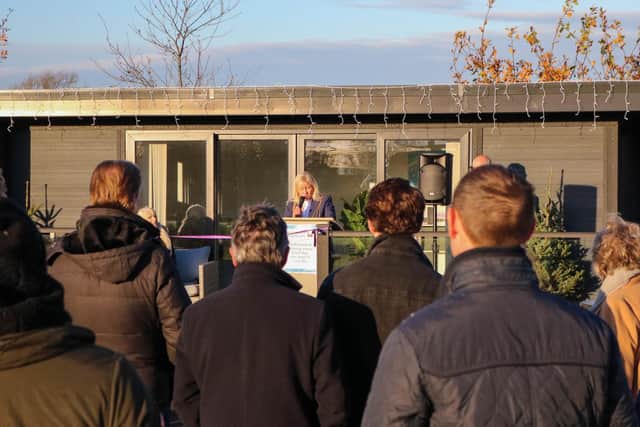 Mayor of Boston, Coun Anne Dorrian at the official opening event.