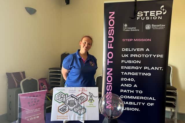 Sarah Shemilt, representing STEP Fusion at the event