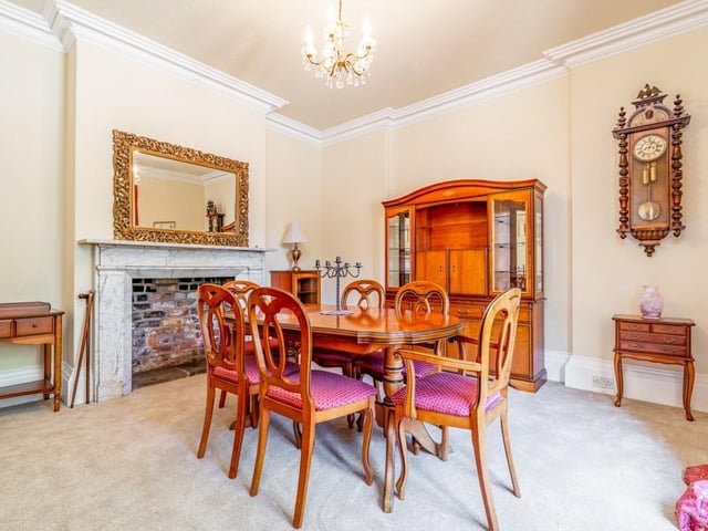 The dining room.