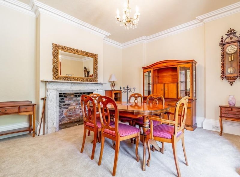 The dining room.