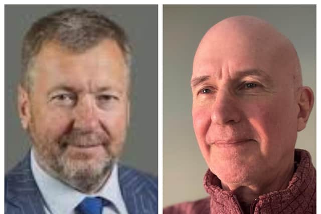 Council leader Coun Sean Matthews (left) and Simon Croxton, Chair of the Lincoln Climate Commission.