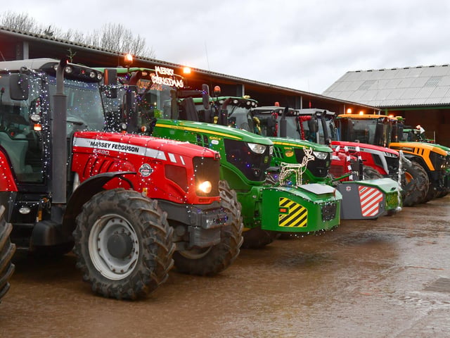 The 50 tractors gathered at Boothby Graffoe.