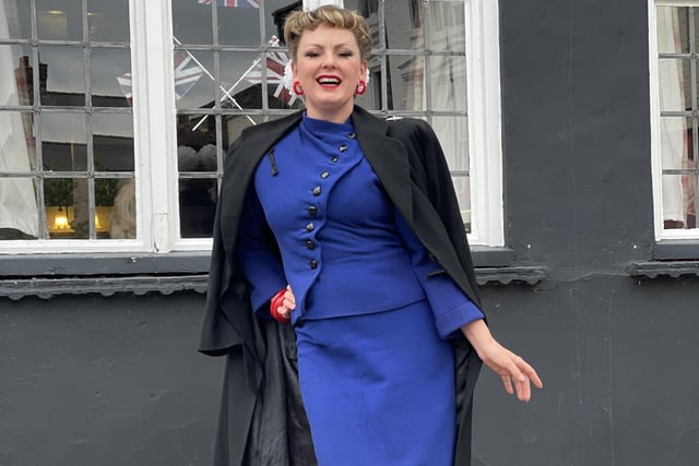 Some turned out in 1940s outfits.