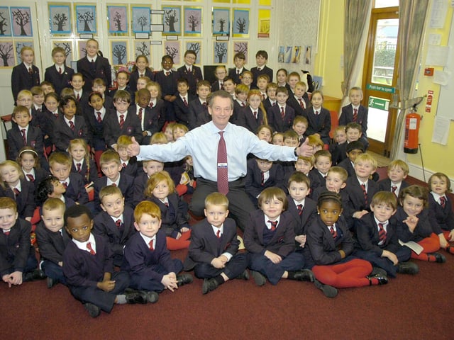 Bicker Preparatory School presenting a cheque for £626.15 to Age UK. The money was raised through the schools’ festive pantomime and Foundation Stage Children’s Nativity play. Pupils are pictured with Richard Barclay, chief executive officer at Age UK Boston and South Holland.