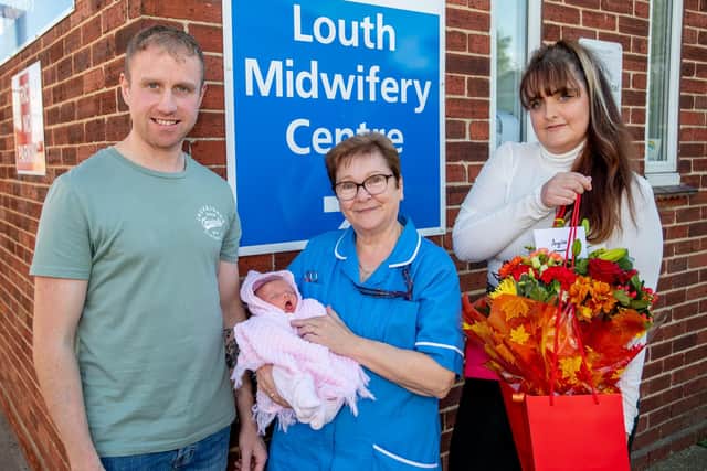 Midwife Angela Chapman with bay Mollie-Ann and