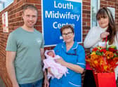 Midwife Angela Chapman with bay Mollie-Ann and