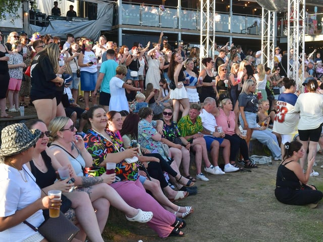 Revellers on the Friday evening at Y2K festival.