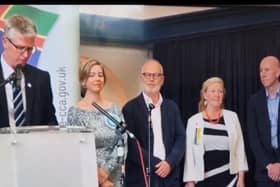 Dame Andrea Jenkins (second left) is Mayor of Greater Lincolnshire.