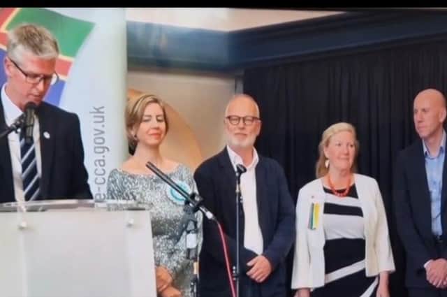 Dame Andrea Jenkins (second left) is Mayor of Greater Lincolnshire.