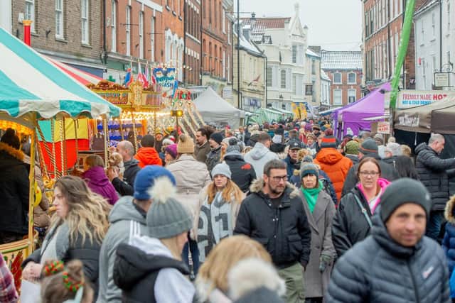 Bustling crowds at a previous Louth Christmas Market. (PHOTO BY: John Aron Photography)