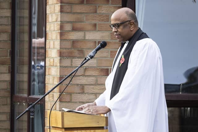 RAF Coningsby Chaplain, Reverend (Flight Lieutenant) Patrick Gilbert. Photo: AS1 Shauna Martin RAF