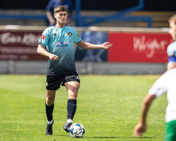 Ben Blythe in Trinity colours on Saturday against his old club. Pic by Sean Cook, Foxby Media.