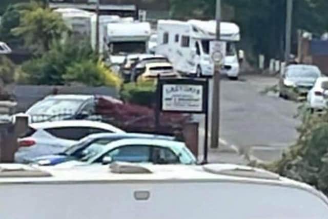 Travellers in Hoylake Drive, Skegness.