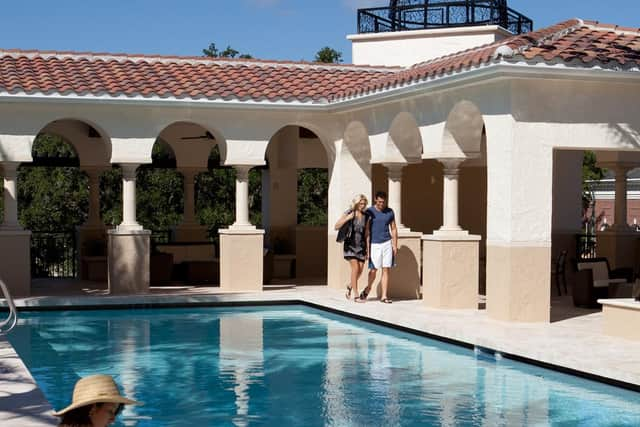 The rooftop pool at the Alfond Inn is beautiful and inviting