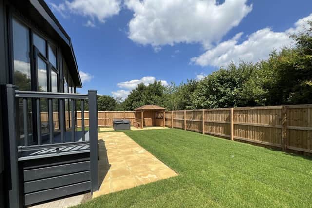 A private garden at Messingham Lakes.