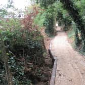 The restored stretch of the Viking Way between Nettleton and Caistor. Photo: LCC