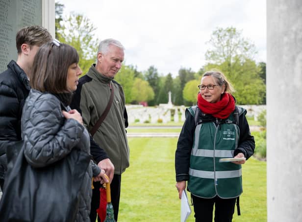A CWGC tour at a military cemetery.