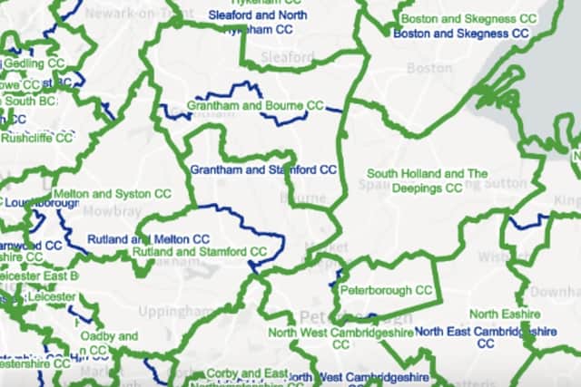 Boundary Changes labelled in Lincolnshire.