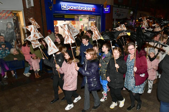 Children were among those in the Illuminate Parade.