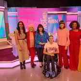 Liam meeting the cast of Loose Women