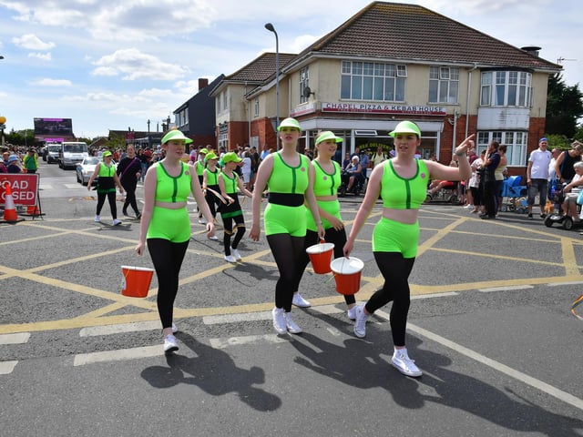 Volunteers did some fundraising along the parade.