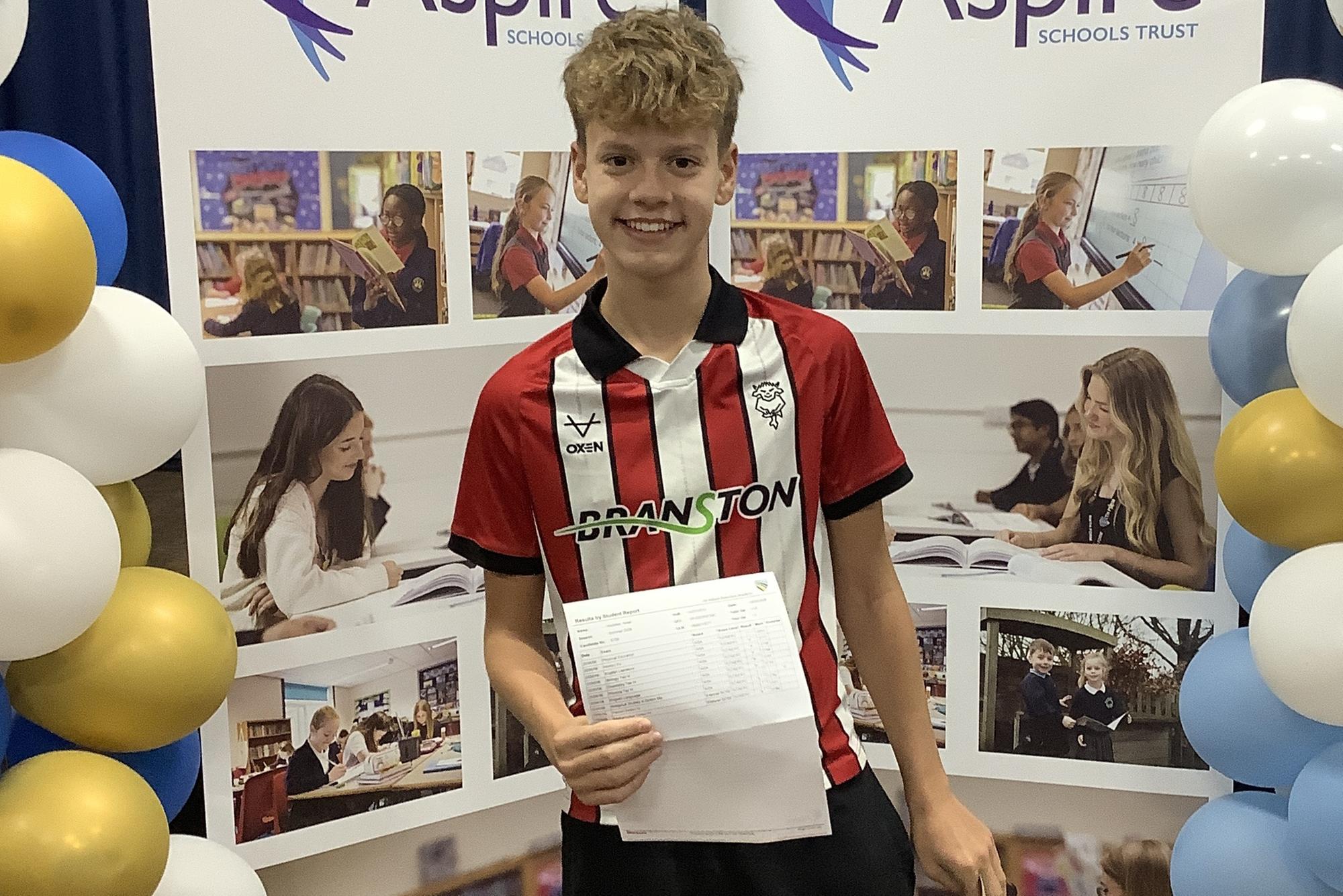 High achiever at Sir William Robertson Academy, Noah Reddish.