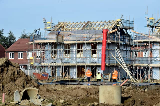 Work continues on new affordable homes at The Leas on Toot Lane in Boston.