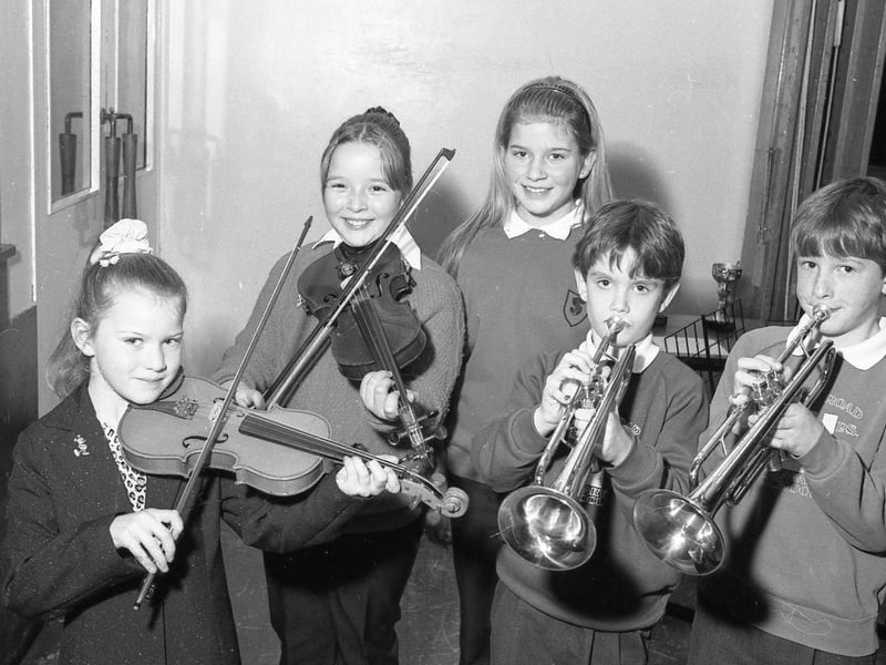 Junior duettists and soloists at the Rotary event.