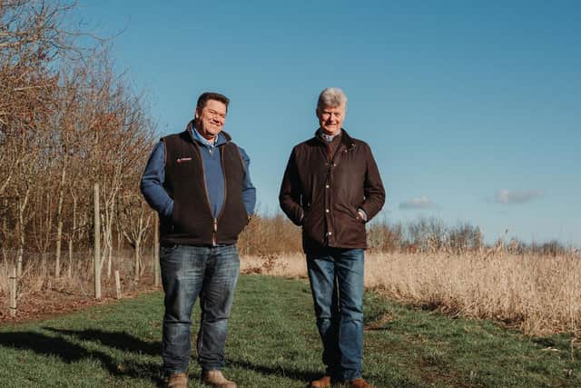 Belvoir Farm MD Pev Manners (right) with farm manager Keith Challen.