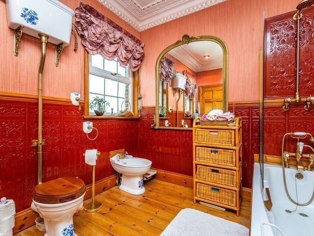 The bathroom.