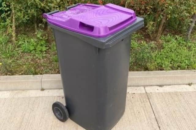 South Kesteven households will be getting purple lidded bins for recycling paper and card.