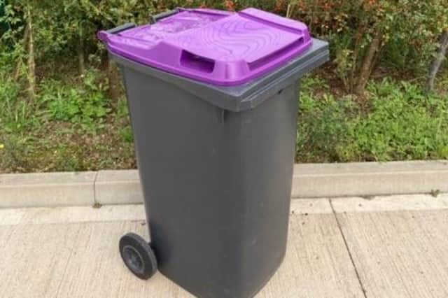 South Kesteven households will be getting purple lidded bins for recycling paper and card.