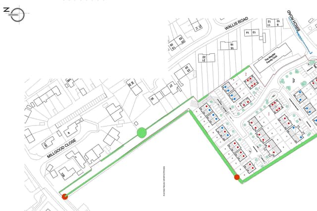 A plan of the new homes.