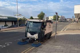 ELDC Street sweeper in action.