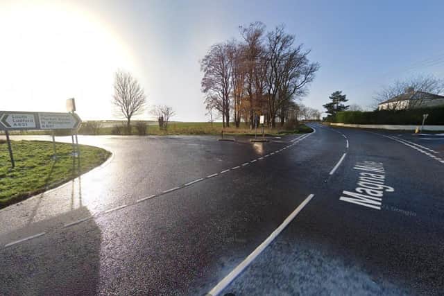 The junction of the B1225 and the A631 where the collision is said to have occurred. Photo: Google