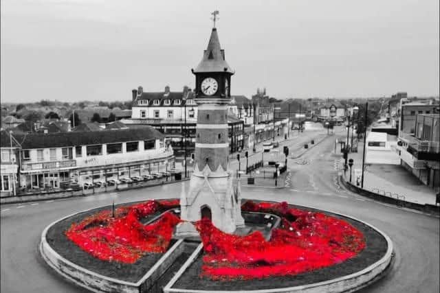 The 2024 installation around Skegness Clock Tower.